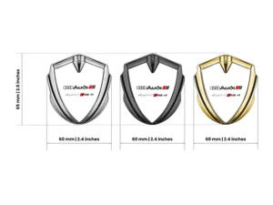 Audi Metallico Cupolato Emblema Disegno High-End Look Drift